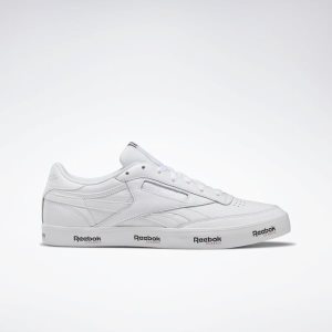 Adidasy Męskie Reebok Club C Revenge Plus Białe/Czarne/Czerwone PL 72IDNWL